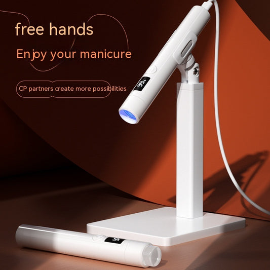 Hand-held Manicure Word Lamp Bracket Degrees Rotary Multifunctional Rack Stick Wear Nail Tip